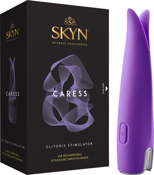 Skyn Caress – 10 Mode Vibrating Clitoris Stimulator with Ultra Soft Finish One Size > Sex Toys For Ladies > Clitoral Vibrators and Stimulators
