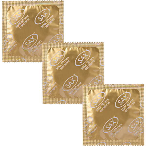 Sax Max Fit – 60mm Nominal Width Bulk Pack of 144 Latex Condoms One Size > Essentials > Condoms
