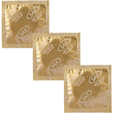 Sax Max Fit – 60mm Nominal Width Bulk Pack of 144 Latex Condoms One Size > Essentials > Condoms