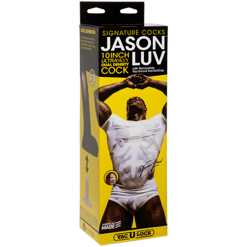 Signature Cocks Jason Luv 10 Inch ULTRASKYN Cock with Removable Suction Cup – Realistic Dildo Brown > Dildos > Performer Replica