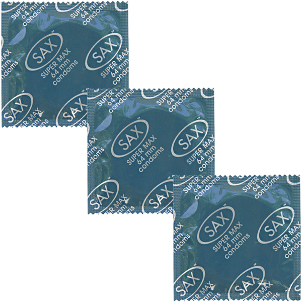 Sax Super Max Fit – 64mm Nominal Width Bulk Pack Condoms 144 Count One Size > Essentials > Condoms
