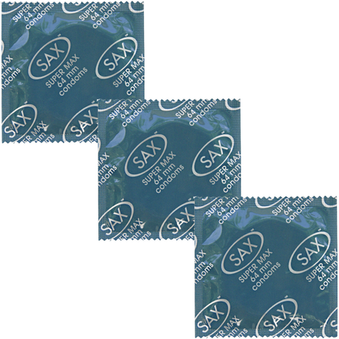 Sax Super Max Fit – 64mm Nominal Width Bulk Pack Condoms 144 Count One Size > Essentials > Condoms