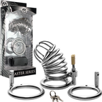 The Jail House Chastity Device – Male Locking Cage Chastity Device with Three Ring Sizes One Size > Bondage Gear > Male Chastity