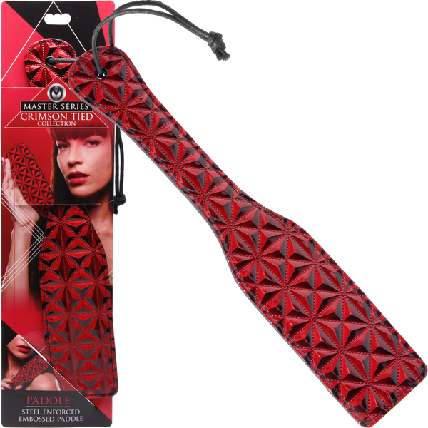 Crimson Tied Steel Enforced Spanking Paddle – Stiff Faux Leather Paddle One Size > Bondage Gear > Paddles