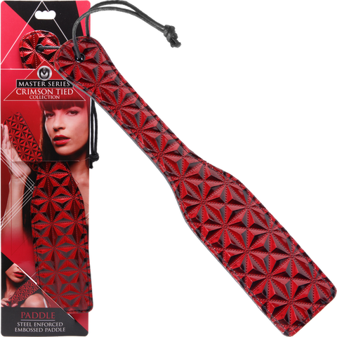 Crimson Tied Steel Enforced Spanking Paddle – Stiff Faux Leather Paddle One Size > Bondage Gear > Paddles