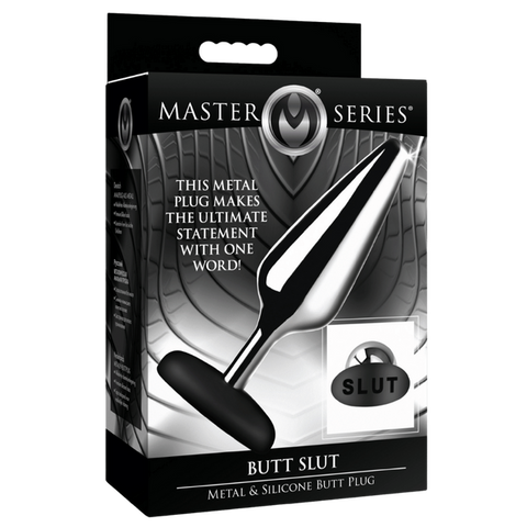 Butt Slut Metal and Silicone Butt Plug – Lightweight Aluminum Alloy Butt Plug One Size > Anal Range > Butt Plugs