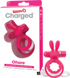 Charged Ohare Rechargeable Double Cock Ring True Silicone – Couples' Intimacy Vibrator Pink > Sex Toys > Couples Toys