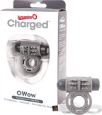 O Wow Ring Rechargeable Vibrating Cock Ring with 10 Vibration Functions SEBS Material Grey > Cock Ring > Vibrating