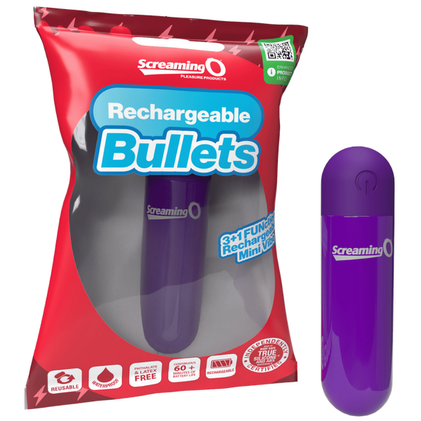 Screaming O Rechargeable Bullet Vibrator – Compact Waterproof Mini Vibrator Purple > Vibrators > Mini Vibrators