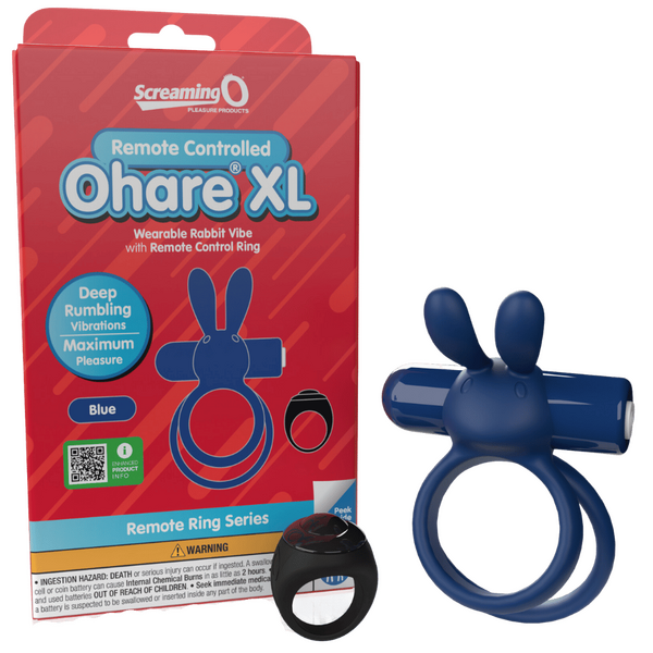 Ohare XL (Blue) – Remote-Controlled Rechargeable Waterproof Wearable Rabbit Vibrator Blue > Sex Toys > Couples Toys