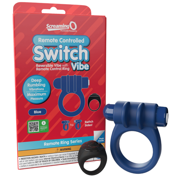 Remote Control Switch Vibe (Blue) – Rechargeable Waterproof Vibrating Cock Ring Blue > Cock Ring > Vibrating