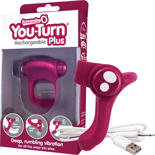 Charged You-Turn Plus – Rechargeable Vibrating Cock Ring Purple > Cock Ring > Vibrating
