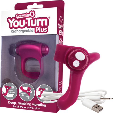 Charged You-Turn Plus – Rechargeable Vibrating Cock Ring Purple > Cock Ring > Vibrating