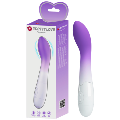 Bishop – 30 Function Curved G-Spot Vibrator Purple White > Vibrators > Standard Vibrators