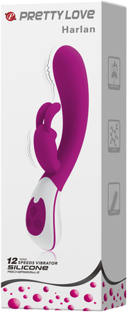 Harlan – Silicone Rabbit Vibrator with Dual Motors One Size > Vibrators > Ladies > Rabbit