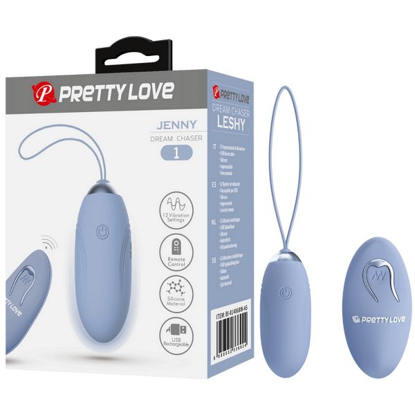 Rechargeable Jenny – Multi-Speed Remote-Controlled Egg Vibrator with 12 Vibration Settings Blue > Sex Toys For Ladies > Vibrating Eggs