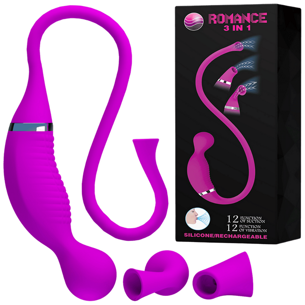 Rechargeable Romance 3in1 – Rechargeable 3in1 Vibrator One Size > Sex Toys For Ladies > Clitoral Vibrators and Stimulators