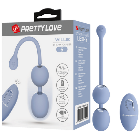Rechargeable Willie – Remote-Controlled Vibrating Pelvic Floor Exerciser Balls Blue > Sex Toys For Ladies > Kegel Exercise