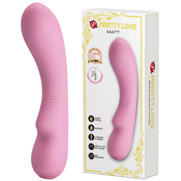 Matt – Rechargeable Soft Silicone Vibrator with 12 Vibration Functions and Smart Memory One Size > Vibrators > Standard Vibrators