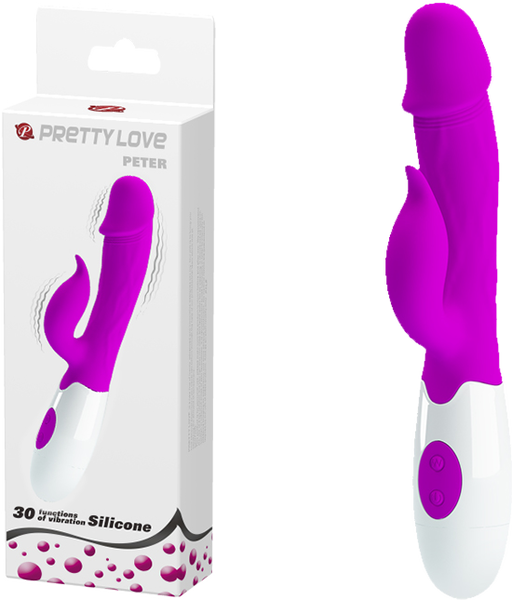 Peter 7.56 Inch G-Spot Rabbit Vibrator – 30 Function Dual Motor Rabbit Vibrator Purple > Vibrators > Ladies > Rabbit