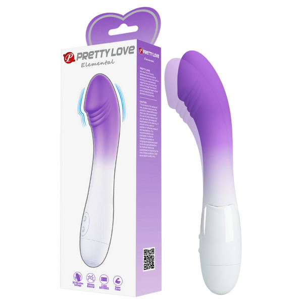 Elemental G-Spot Vibrator – 30 Function Curved Vibrator Purple > Vibrators > G-Spot