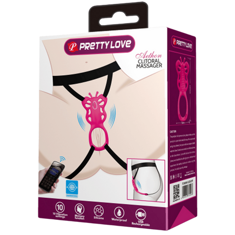 PrettyLove Aethon – Rechargeable Strap-On Butterfly Massager With App Control and 10 Vibration Patterns