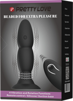 Pretty Love Beaded Remote-Controlled Butt Plug – Silicone Vibrating and Rotating Anal Toy Black > Anal Range > Vibrating Butt Plugs