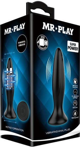 Mr. Play Vibrating Anal Plug – Ergonomic Design Butt Plug Default Title > Anal Range > Vibrating Butt Plugs