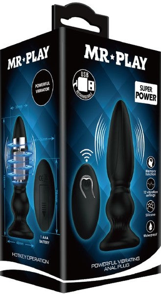 Mr. Play Powerful Vibrating Anal Plug – Prostate Massager Default Title > Anal Range > Vibrating Butt Plugs