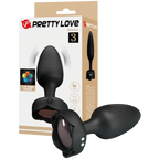 Varian Light-Up Rechargeable Butt Plug – LED Flashing Silicone Butt Plug Medium > Anal Range > Vibrating Butt Plugs