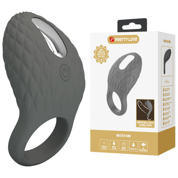 Helious Silicone 7 Function Rechargeable Vibrating Cock Ring One Size > Cock Ring > Vibrating