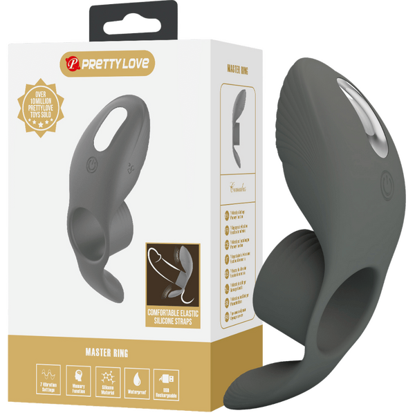 Pretty Love Cumulus – Silicone Rechargeable 7 Function Vibrating Cock Ring One Size > Cock Ring > Vibrating