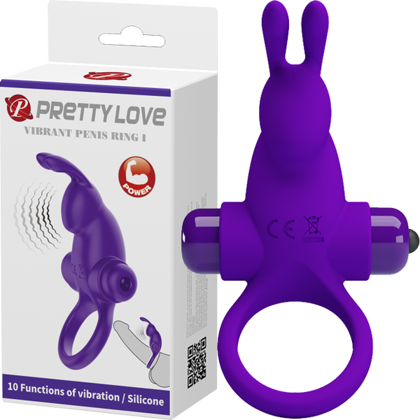 Pretty Love Vibrant Penis Ring 1 – Waterproof Vibrating Silicone Penis Ring Purple > Cock Ring > Vibrating