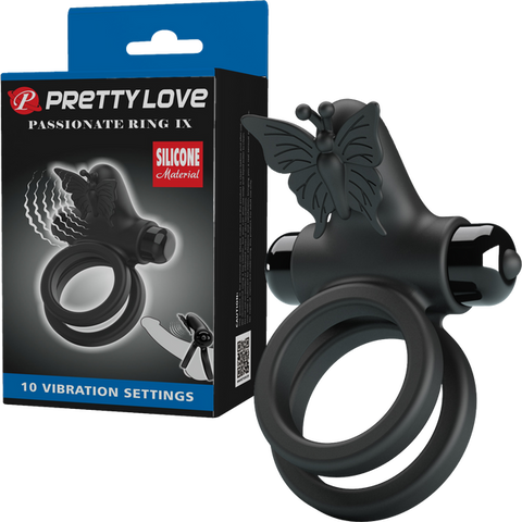 Pretty Love Passionate Ring IX – 10 Function Silicone Vibrating Cock Ring One Size > Sex Toys > Couples Toys