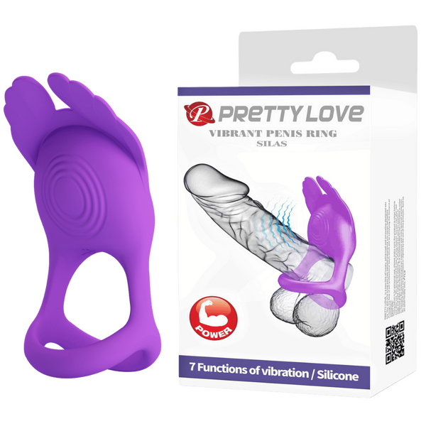 Vibrant Silas – Vibrating Silicone Cock Ring with 7 Vibration Modes Purple > Sex Toys > Couples Toys