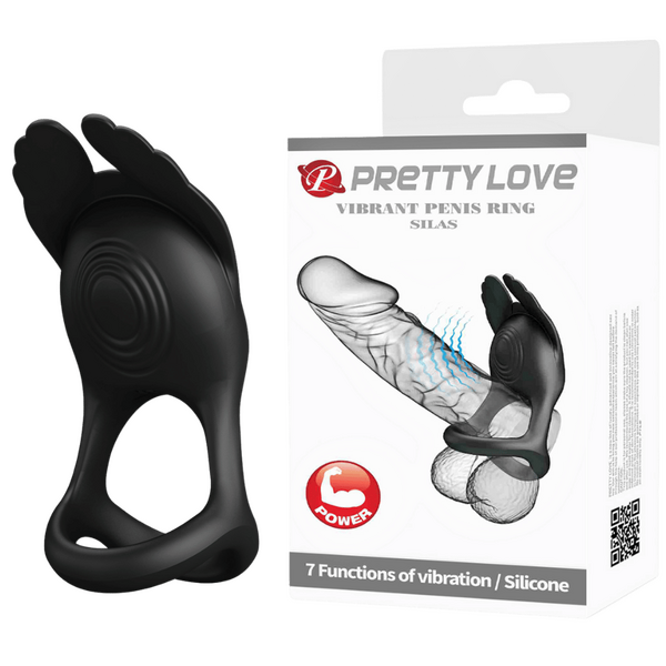 Vibrant Silas – Vibrating Silicone Cock Ring with 7 Vibration Modes Black > Sex Toys > Couples Toys