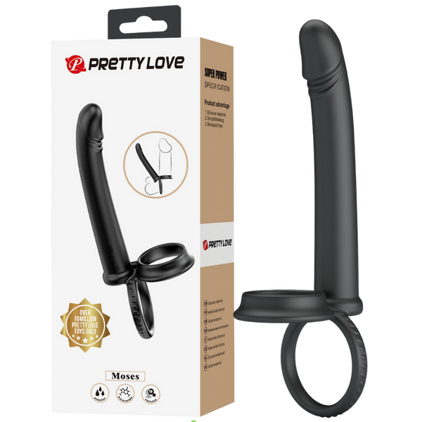 Moses Anal Probe – Silicone Dual Ring Cock and Ball Ring Dildo One Size > Anal Range > Anal Probes