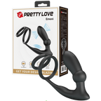 Emoni Rechargeable Vibrating Secure Hold Cock And Ball Ring With Attached Butt Plug One Size > Anal Range > Prostate Plugs