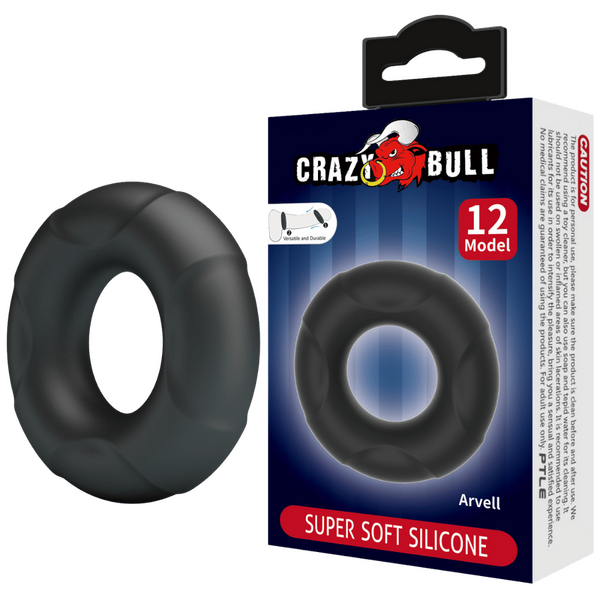 Arvell Super Soft Silicone Ring – High-Quality Flexible Silicone Cockring Black > Cock Ring > Single
