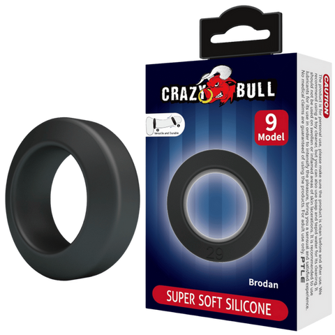 Brodan Super Soft Silicone Cockring – High-Quality Medical-Grade Silicone Cock Ring Black > Cock Ring > Single