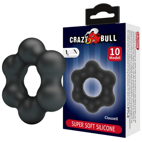 Clauzell No.10 Super Soft Silicone Cockring – Soft Flexible Silicone Ring Black > Cock Ring > Single