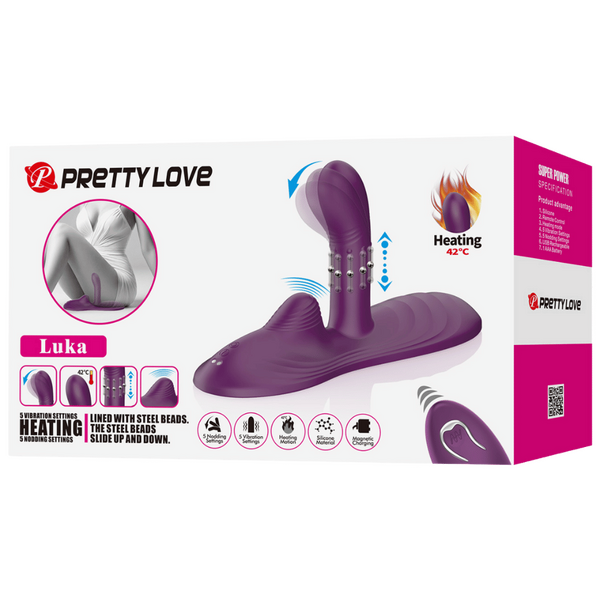 Luka Rechargeable Remote-Controlled Silicone Sit-Down Pad Vibrator One Size > Vibrators > Vibrating Pads