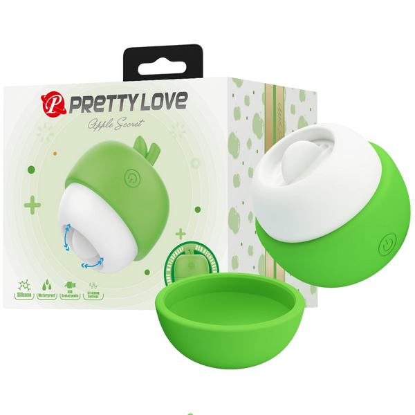 Apple Secret Rechargeable – Silicone Clitoral Tongue-Like Stimulator Vibrator Green > Sex Toys For Ladies > Clitoral Vibrators and Stimulators
