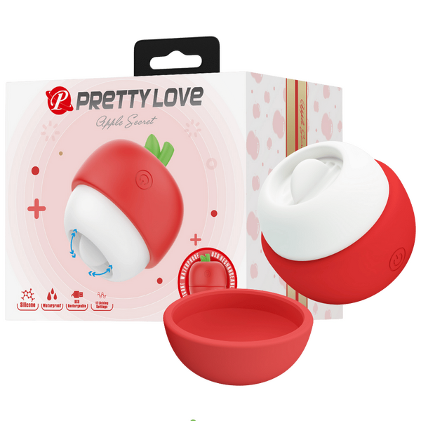 Apple Secret Rechargeable – Silicone Clitoral Tongue-Like Stimulator Vibrator Red > Sex Toys For Ladies > Clitoral Vibrators and Stimulators