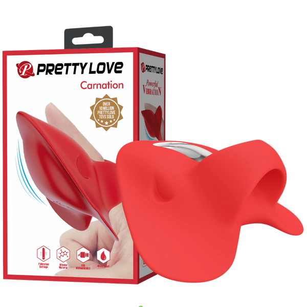 Rose Finger Vibrator Rechargeable Silicone with 7 Vibration Modes Soft Surface Vibrator Default Title > Vibrators > Finger Vibrators
