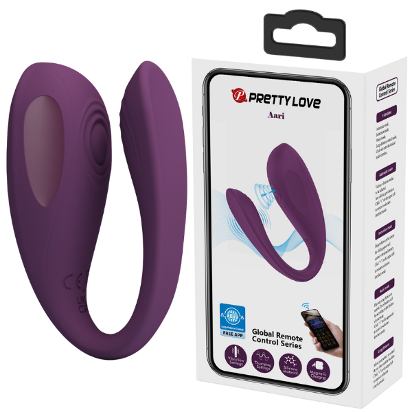 Aari Byzantium – App Control Couples Vibrator with 10 Vibration and Thumping Settings Purple > Sex Toys > Couples Toys