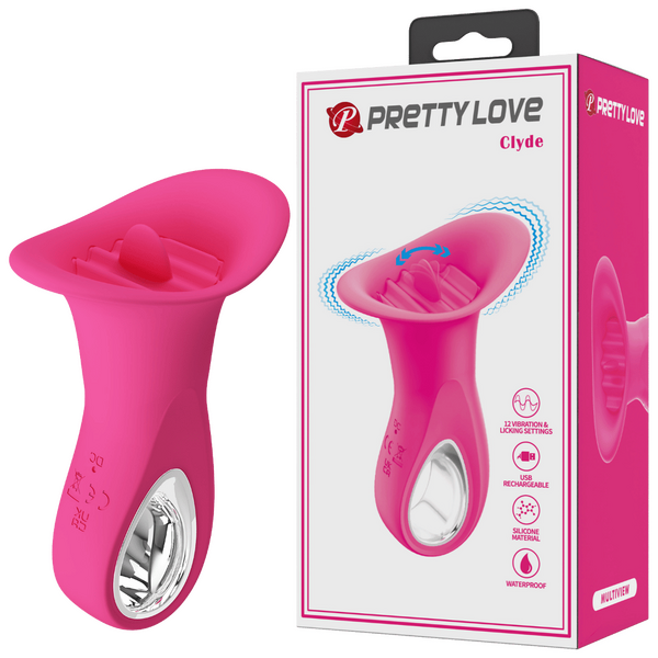 Pretty Love Rechargeable Clyde – 12 Function Oral Vibrator with Vibrating Tongue One Size > Sex Toys For Ladies > Clitoral Vibrators and Stimulators