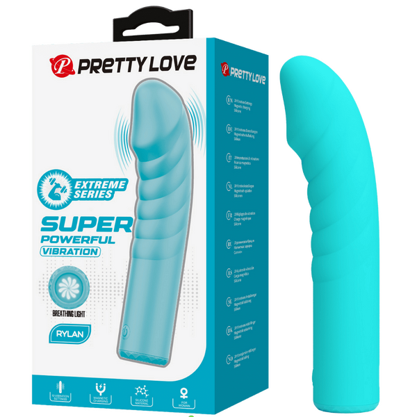 Rylan – Rechargeable, Slim Silicone, 10-Function Breathing Light Design G-Spot Vibrator One Size > Sex Toys For Ladies > G-Spot Vibrators