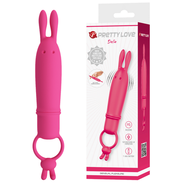 Delia Bunny Finger Vibrator – Silicone 10-Mode Finger Vibrator One Size > Vibrators > Finger Vibrators