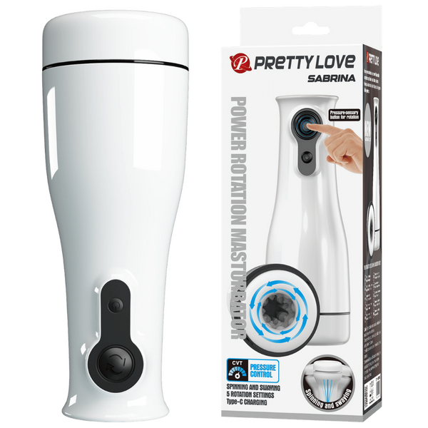 Sabrina – Rechargeable Rotating Men's Masturbator with Voice Function One Size > Sex Toys For Men > Masturbators > Vibrating